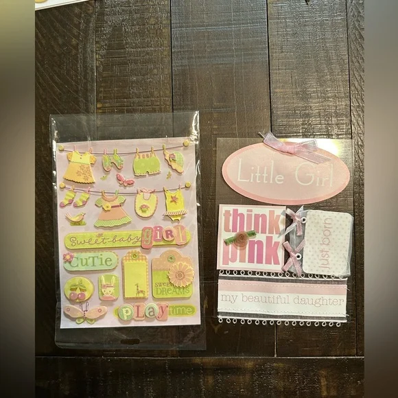 Baby scrapbook bundle - stickers, block letters, ribbon - Picture 3 of 11